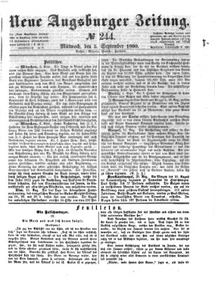 Neue Augsburger Zeitung Mittwoch 5. September 1860