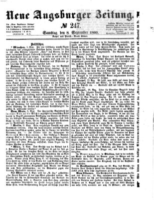 Neue Augsburger Zeitung Samstag 8. September 1860