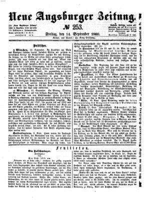 Neue Augsburger Zeitung Freitag 14. September 1860