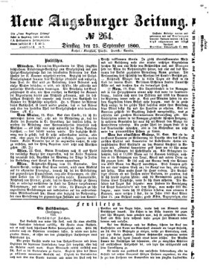 Neue Augsburger Zeitung Dienstag 25. September 1860