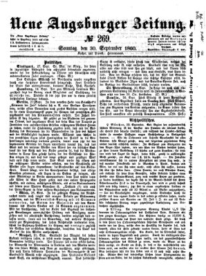 Neue Augsburger Zeitung Sonntag 30. September 1860