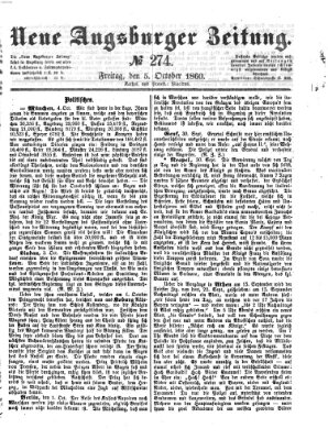 Neue Augsburger Zeitung Freitag 5. Oktober 1860