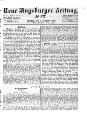 Neue Augsburger Zeitung Montag 8. Oktober 1860