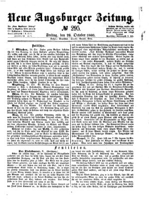 Neue Augsburger Zeitung Freitag 26. Oktober 1860