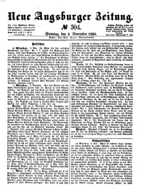 Neue Augsburger Zeitung Sonntag 4. November 1860