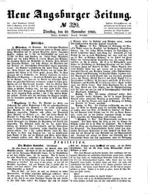 Neue Augsburger Zeitung Dienstag 20. November 1860