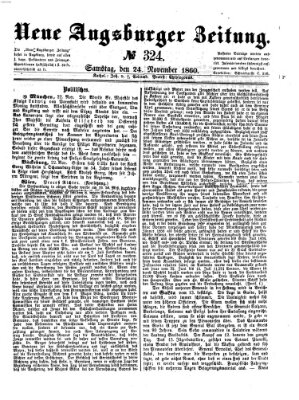 Neue Augsburger Zeitung Samstag 24. November 1860