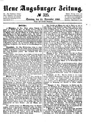 Neue Augsburger Zeitung Sonntag 25. November 1860