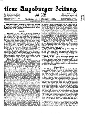 Neue Augsburger Zeitung Sonntag 2. Dezember 1860