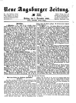 Neue Augsburger Zeitung Freitag 7. Dezember 1860