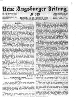 Neue Augsburger Zeitung Mittwoch 19. Dezember 1860