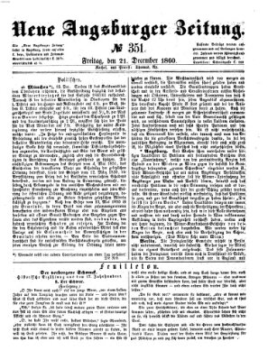 Neue Augsburger Zeitung Freitag 21. Dezember 1860