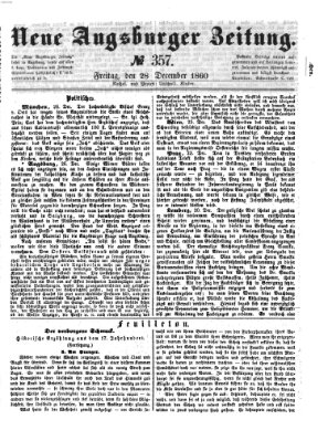 Neue Augsburger Zeitung Freitag 28. Dezember 1860