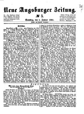 Neue Augsburger Zeitung Samstag 5. Januar 1861