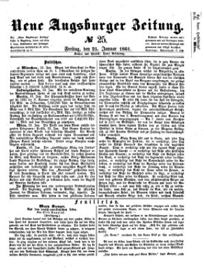 Neue Augsburger Zeitung Freitag 25. Januar 1861