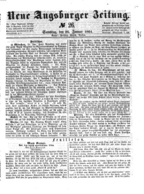 Neue Augsburger Zeitung Samstag 26. Januar 1861