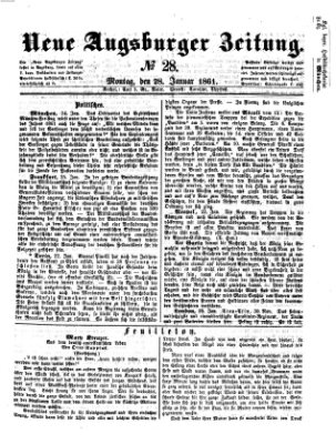 Neue Augsburger Zeitung Montag 28. Januar 1861