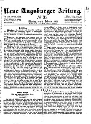 Neue Augsburger Zeitung Montag 4. Februar 1861