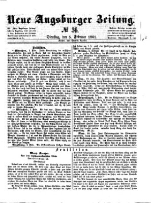 Neue Augsburger Zeitung Dienstag 5. Februar 1861