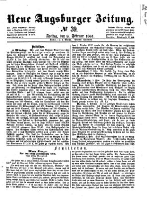 Neue Augsburger Zeitung Freitag 8. Februar 1861