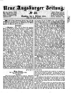 Neue Augsburger Zeitung Samstag 9. Februar 1861