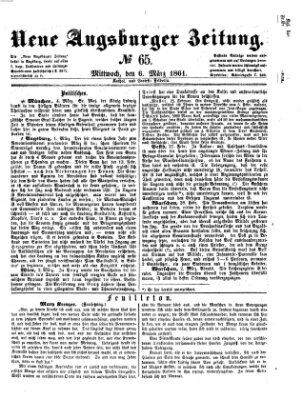 Neue Augsburger Zeitung Mittwoch 6. März 1861