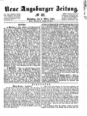 Neue Augsburger Zeitung Samstag 9. März 1861