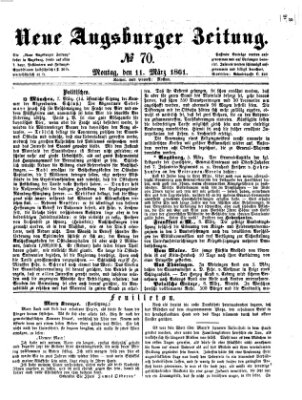 Neue Augsburger Zeitung Montag 11. März 1861