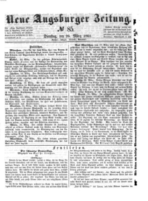 Neue Augsburger Zeitung Dienstag 26. März 1861