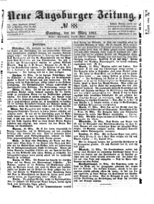 Neue Augsburger Zeitung Samstag 30. März 1861