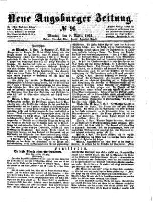 Neue Augsburger Zeitung Montag 8. April 1861