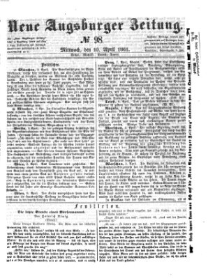Neue Augsburger Zeitung Mittwoch 10. April 1861