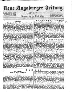 Neue Augsburger Zeitung Montag 29. April 1861