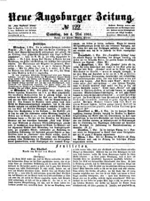 Neue Augsburger Zeitung Samstag 4. Mai 1861