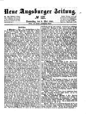 Neue Augsburger Zeitung Donnerstag 9. Mai 1861