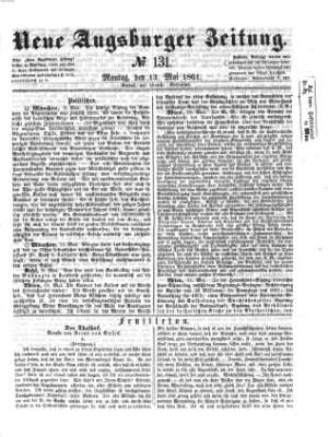 Neue Augsburger Zeitung Montag 13. Mai 1861