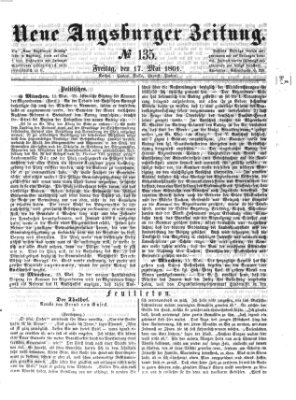 Neue Augsburger Zeitung Freitag 17. Mai 1861