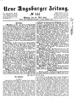 Neue Augsburger Zeitung Montag 27. Mai 1861