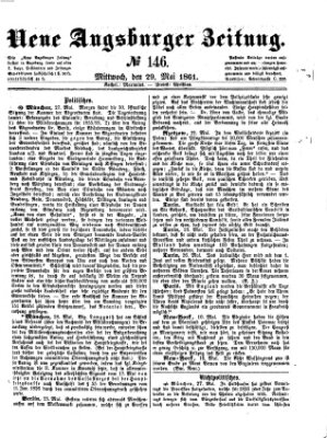 Neue Augsburger Zeitung Mittwoch 29. Mai 1861