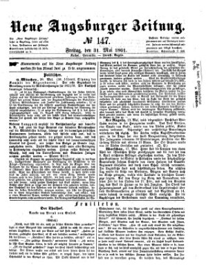 Neue Augsburger Zeitung Freitag 31. Mai 1861