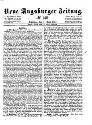 Neue Augsburger Zeitung Samstag 1. Juni 1861