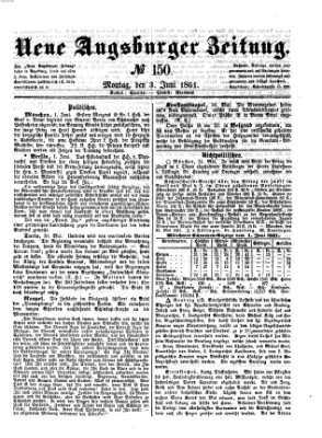 Neue Augsburger Zeitung Montag 3. Juni 1861