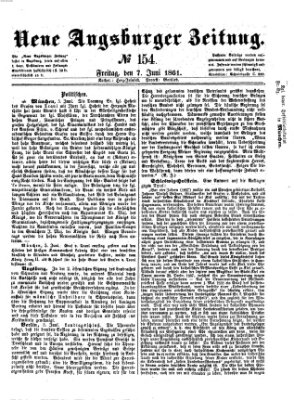 Neue Augsburger Zeitung Freitag 7. Juni 1861