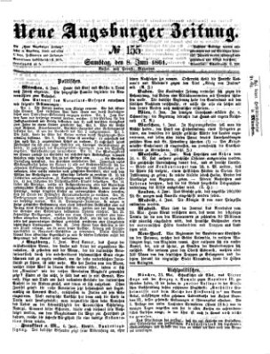 Neue Augsburger Zeitung Samstag 8. Juni 1861