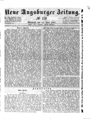 Neue Augsburger Zeitung Mittwoch 12. Juni 1861