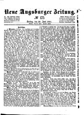 Neue Augsburger Zeitung Freitag 28. Juni 1861