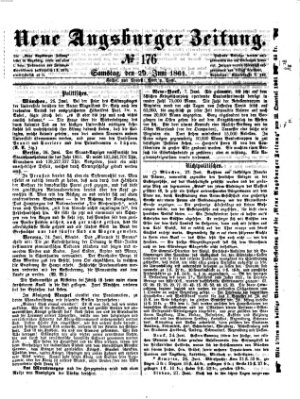 Neue Augsburger Zeitung Samstag 29. Juni 1861