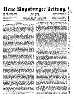 Neue Augsburger Zeitung Sonntag 30. Juni 1861