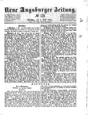 Neue Augsburger Zeitung Dienstag 2. Juli 1861