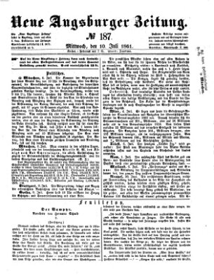 Neue Augsburger Zeitung Mittwoch 10. Juli 1861